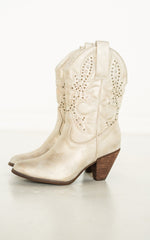 Houston Western Boots in Champagne Naughty Monkey