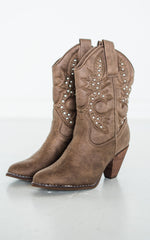 Houston Western Boots in Taupe Naughty Monkey