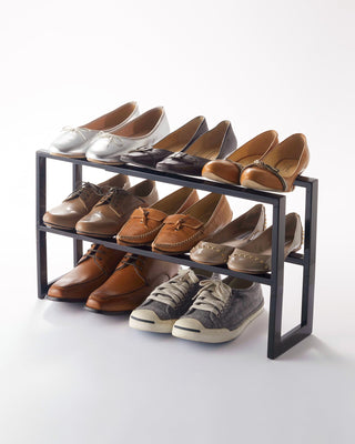 Two-Tier Expandable Shoe Rack (12" H)  - Steel - By Baano