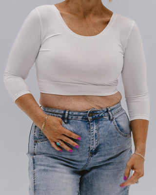Elegant 3/4 Sleeve Halftee - By Baano