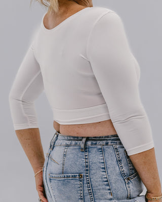 Elegant 3/4 Sleeve Halftee - By Baano