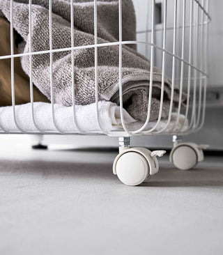 Rolling Wire Basket (14.8" H)  - Steel - By Baano
