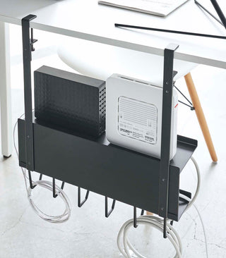 Under-Desk Cable & Router Storage Rack - Steel - By Baano