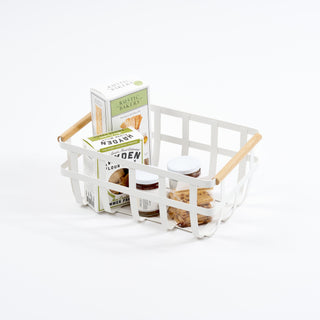 Storage Basket - Medium - Steel + Wood - By Baano