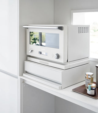 Countertop Drawer with Pull-Out Shelf - Steel - By Baano