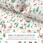 4-Piece Turkish Cotton Christmas Flannel Sheet - Whittaker Collection
