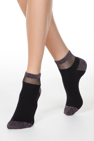 Cotton Ankle Socks Conte Active - 207 with Lurex - By Baano