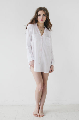 Classic Sleep Shirt in Woven Cotton