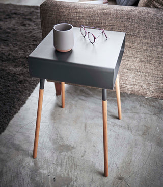 Storage Table - Tall (23" H)  - Steel + Wood - By Baano