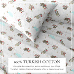 4-Piece Turkish Cotton Christmas Flannel Sheet - Whittaker Collection