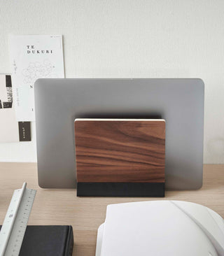 Slim Laptop Stand - Steel + Wood - By Baano
