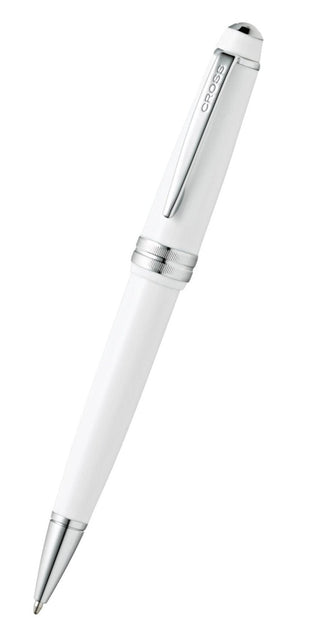 Bailey Light™ Polished White Resin Ballpoint Pen - By Baano