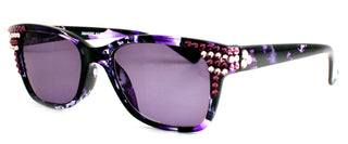 Oasis, (Bling) Sun Readers  W (Amethyst, L. Amethyst) Genuine European Crystals (Fully Magnified) (Purple) Tortoiseshell NY Fifth Avenue