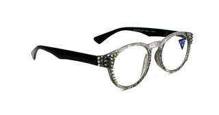 Grace, (Bling) Reading Glasses for Women W (Black Diamond, Hematite) Genuine European Crystals (Metallic Silver, Black)  NY Fifth Avenue