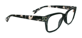Madison Square, (Bling) Reading Glasses 4 Women W (Black Diamond, Hematite)Genuine European Crystals.+1.5..+3  NY Fifth Avenue (Wide frame)