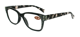 Madison Square, (Bling) Reading Glasses 4 Women W (Black Diamond, Hematite)Genuine European Crystals.+1.5..+3  NY Fifth Avenue (Wide frame)