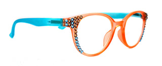 Rio, (Bling) Women Reading Glasses W (Light Colorado, Aquamarine) Genuine European Crystals, Translucent Round   NY Fifth Avenue