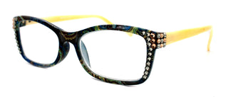 Frida, (Bling) Reading Glasses Women W (L. Colorado, Black Diamond)Genuine European Crystals. +1.25.. +4  Paisley, NY Fifth Avenue.