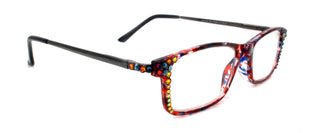 Vienna, (Bling) Women Reading Glasses W (Volcano, Montana Blue)   +1.25 +3 (Tortoise Shell + Red) Frame. NY Fifth Avenue