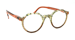 The Hexagon, (Bling) Women Reading Glasses W (Cooper + L. Colorado)Genuine European Crystals  (Clear Yellow, Orange) NY Fifth Avenue