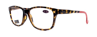 Milan, (Premium) Reading Glasses High End Reader +1.25..+3 Magnifying, Optical Square Square Style Tortoise Brown n (Pink) NY Fifth Avenue