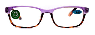 Desiree, (Premium) Reading Glasses High End Reader +1.25..+3 Magnifying Square Style (Purple Tortoise Brown) Optical Frame NY Fifth Avenue