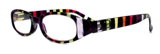Isabella, (Premium) Reading Glasses, Fashion Reader (Orange, Black, pink) +1.25 +6. Oval, High Magnification, NY Fifth Avenue (Wide Frame)