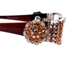 The Medallion, (Bling) Reading Glasses for Women W (Light Colorado, Cooper) Genuine European Crystals  (Brown) Berry Concho NY Fifth Avenue