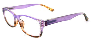 Desiree, (Bling) Women Reading Glasses W (Light Amethyst, Amethyst) Genuine European Crystals +1.5..+6   High Strength NY Fifth Avenue