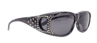 Explorer, (Bling) (Fit Over) Glasses W (Black Diamond) Genuine European Crystals, Polarized Sunglasses 1.1mm   (Smoke Grey) NY Fifth Avenue