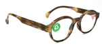 Citlalli, (Premium) Reading Glasses, Round Frame  +1.25 .. +3 Magnifying Eyeglasses (Marble Brown) Circle Style. NY Fifth Avenue