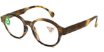 Citlalli, (Premium) Reading Glasses, Round Frame  +1.25 .. +3 Magnifying Eyeglasses (Marble Brown) Circle Style. NY Fifth Avenue