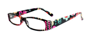 Elsa, (Bling) Reading Glasses for women W (Hematite, Fuchsia) Genuine European Crystals  Paisley Frame +1.50..+3 NY Fifth Avenue