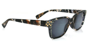Oasis, (Bling) Sun Readers (No Bifocal) W (Hematite, L. Colorado) Genuine European Crystals  (Brown) Tortoiseshell NY Fifth Avenue