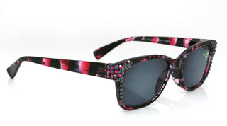 Oasis, (Bling) Sun Readers (No Bifocal) W (Hematite, Fuchsia) Genuine European Crystals   (Pink) Tortoiseshell. NY Fifth Avenue