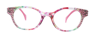 Versailles, (Bling) Reading Glasses 4 women W (Rose, Black Diamond) Genuine European Crystals  (Pink, Green, Clear) Round. NY Fifth Avenue