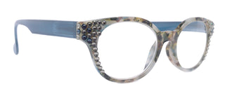 Sally, (Bling) Women Reading Glasses W (Black Diamond, Montana) Genuine European Crystals,   +1.25..+3 (Blue) Tortoiseshell. NY Fifth Avenue