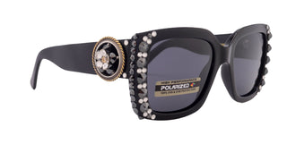 Western Rope edge Concho w/ Genuine European Crystals  Women Bling Sunglasses