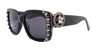 Western Rope edge Concho w/ Genuine European Crystals  Women Bling Sunglasses