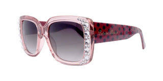 Minnie, (Bling) Women Sunglasses W (Hematite) Genuine European Crystals  100% UV Protection, Polka dot Translucent Clear, NY Fifth Avenue.