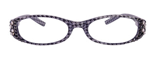 The Scottish, (Bling) Reading Glasses with (Clear, Hematite)   (Hounds Tooth Check) Rectangular (Black) NY Fifth Avenue