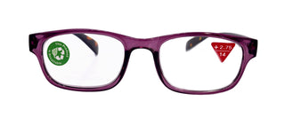 Jade, Premium Reading Glasses High End Reading Glass +1.25 to +6.00 magnifying glasses, Square. Purple optical Frames