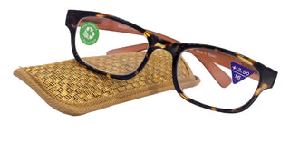 Jade, Premium Reading Glasses High End Reading Glass +1.25 to +6.00 magnifying glasses, Square. Brown, optical Frames