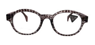 The Alchemist, (Premium) Reading Glasses, High End Readers, Magnifying Eyeglasses, (Brown Translucent) (Round) (Houndstooth) NY Fifth Avenue