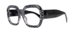 Larissa Oversized Bling Reading Glasses, Grey, Large Frame, High-End Readers, Bifocal,  Sun readers, Trendy Style,  NY Fifth Avenue