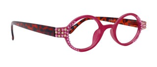 Bling Women Reading Glasses Rose W light Colorado Genuine European Crystals, Round  (rose) Tortoiseshell. NY Fifth Avenue