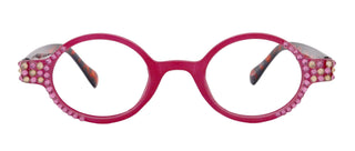 Bling Women Reading Glasses Rose W light Colorado Genuine European Crystals, Round  (rose) Tortoiseshell. NY Fifth Avenue