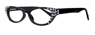 Sophia, Bling Cat Eyes, Women Reading Glasses W (A B) Genuine European Crystals ( Black)  NY Fifth Avenue.