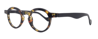 Luca (Premium) Reading Glasses, High-End Readers (Brown W Black)  (Round) Magnifying Eyeglasses, Optical, NY Fifth Avenue
