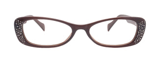Premium Reading Glasses High End Reading Glass,  Small Frame Brown  +1.25 to +3.00 magnifying glasses, Cat Eye. optical Frames